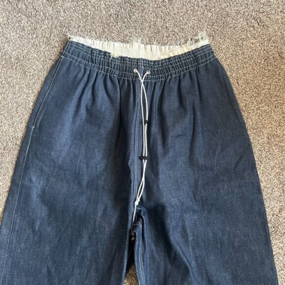 Camiel Fortgens Sweatpants Denim Cotton Blue Size Large Designer Large - Picture 4 of 9